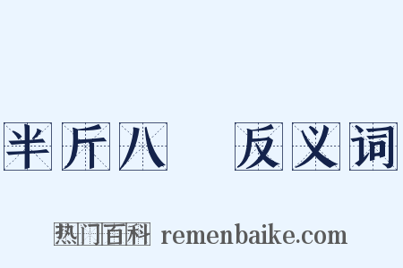 半斤八兩反义词是什么意思的图片